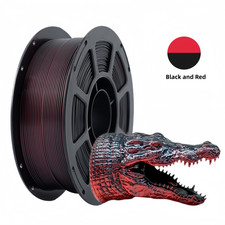 ADLAYER Silk Dual Color PLA Filament 1.75mm, Black Red, 1KG