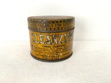 Limpiador de manos Oilzum Man Cleanzum vintage de los años 30 lata de metal vacía con tapa lata de jabón