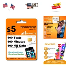 Prepaid SIM Card Kit for Smart Phones & Cellphones | $5 Monthly Plan - 5G 4G ...