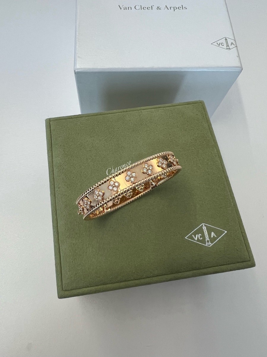 Van cleef arpels 💛 VCA 18K Rose Gold 💛 Diamond Perlee Clovers