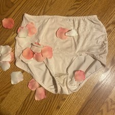 Vintage 1980s Hanes Her Way Pale Pink Granny Panties Underwear Size Large Satin
