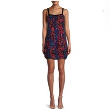 Parker SMALL Saturn Mini Slip Dress Beaded Animal Print Sequins Party Vegas
