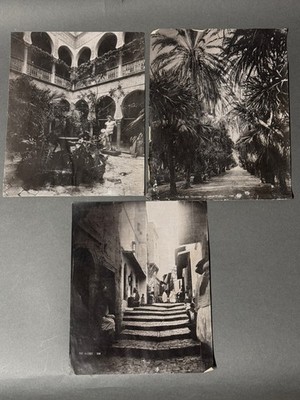 Series of 3 Albumin Photos Depicting Views of Algiers Late 19th Century W721