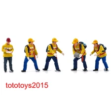 1/87 Train construction workers Scene Prop Miniature HO scale Figure Doll Model