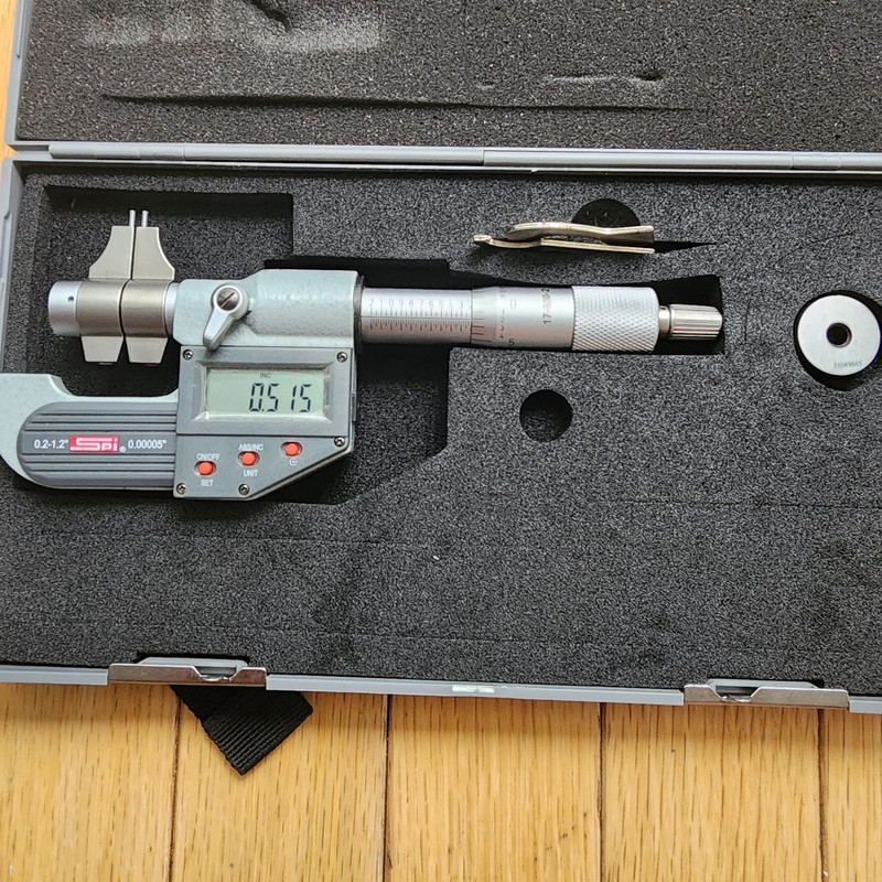 SPI 17-900-2 .2-1.2  Caliper Style Inside Micrometer With Ring Gage
