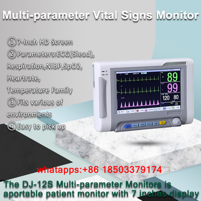 #ad 7″ multi parameter patient monitor capable of monitoring ECG NIBP SPO2 HR RESP $439.00