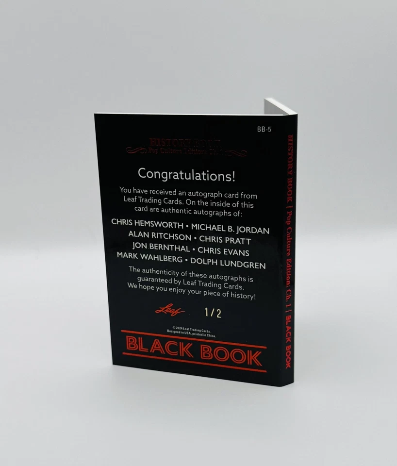 Leaf Black Book Pop Culture 8 签名小册子 1/2 Hemsworth Evans Pratt MBJ🔥 — 第 4/4 张图片