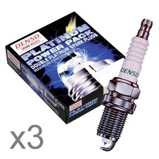 Image of Genuine Denso 3x Platinum Spark Plugs - PK20PR-P8 / 3245