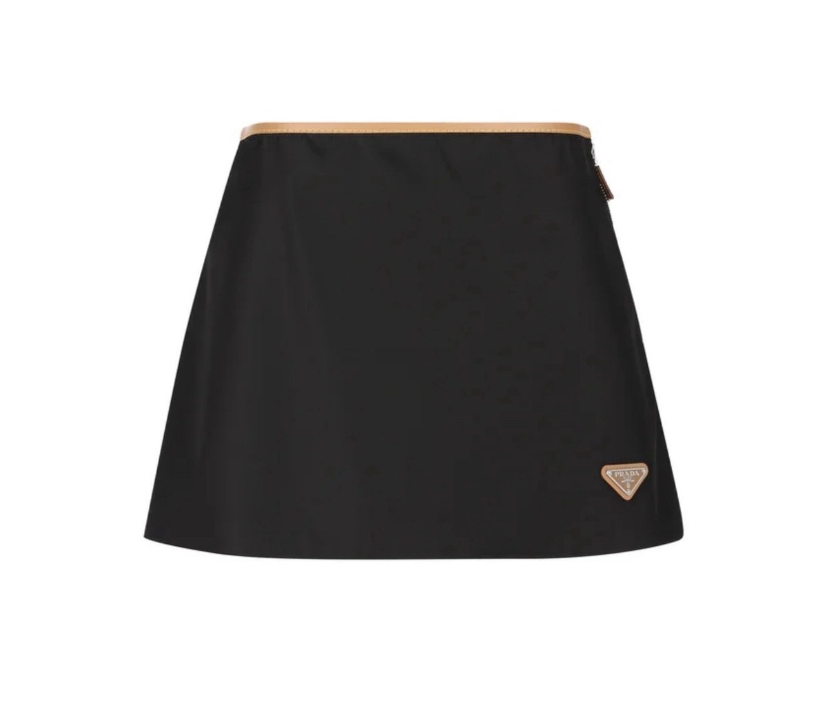 Prada Logo Patch Nylon Mini Skirt Sz 42 | eBay