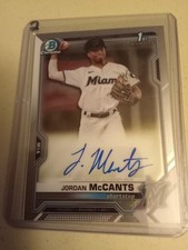 2021 Bowman Chrome Jordan McCants AUTOGRAPH #CDA-JMC Baseball Card