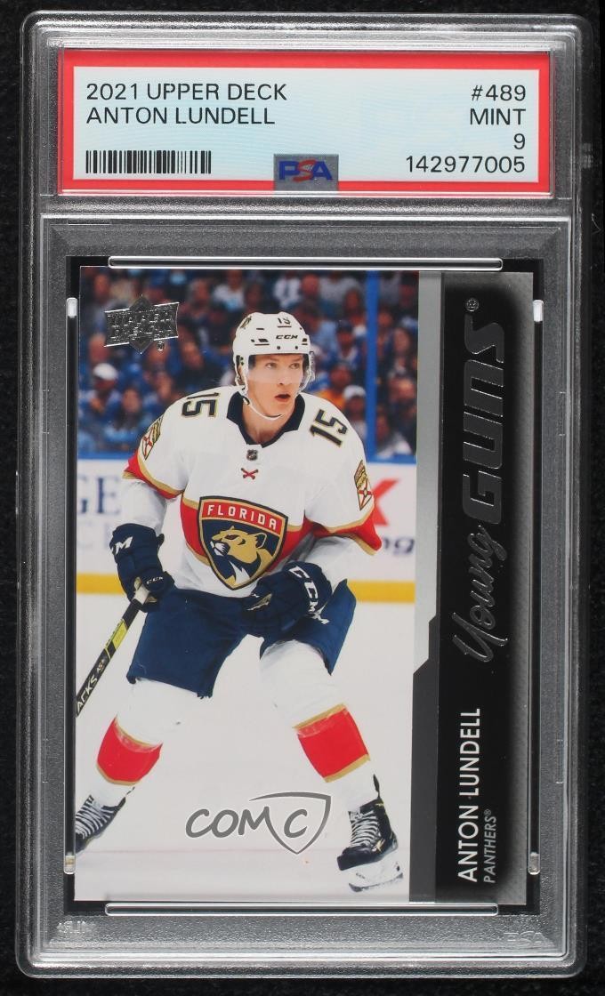 2021-22 Upper Deck Series 2 Young Guns Anton Lundell #489 PSA 9 MINT 0n0k