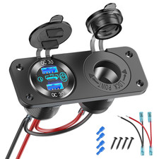 Presa USB 12V Marine Interruttore Pannello Spina Da 12 Volt, PD3.0 E Doppia Port
