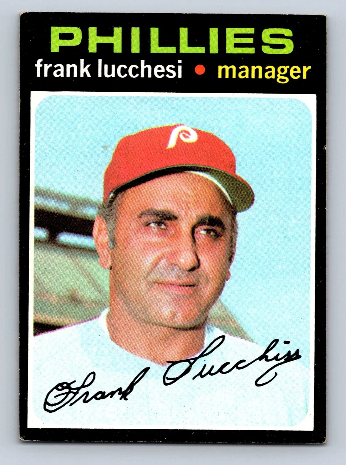 1971 Topps #119 Frank Lucchesi Philadelphia Phillies - EX