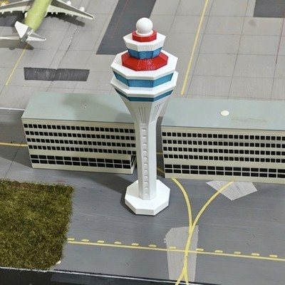 1/400 Beijing Capital Airport Atc Tower Model Air Traffic Control Tower Diorama