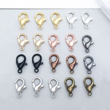 BULK 200Pcs Lobster Claw Clasps 12mm DIY Jewelry Clasps for Necklace 9 Colors