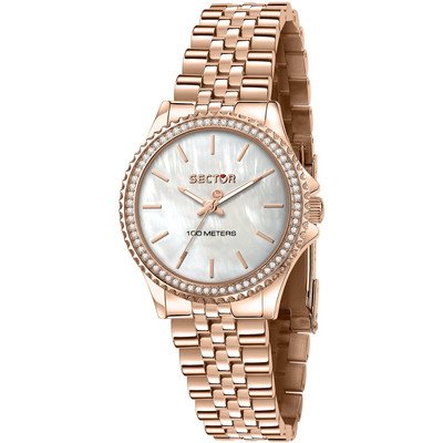 Damenuhr SECTOR 230 R3253161537 Edelstahl Gold Rose Weisse Sub 100mt