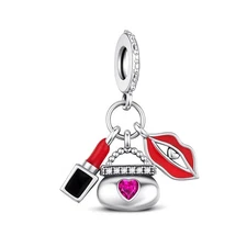 BOIGEGU 925 Sterling Silver Women Makeup Mini, Earrings Lipstick 