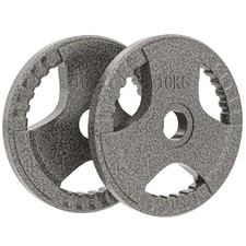HOMCOM 2" Olympic Weight Plates Sets for Strength Training w/ Weight 2 x 10kg