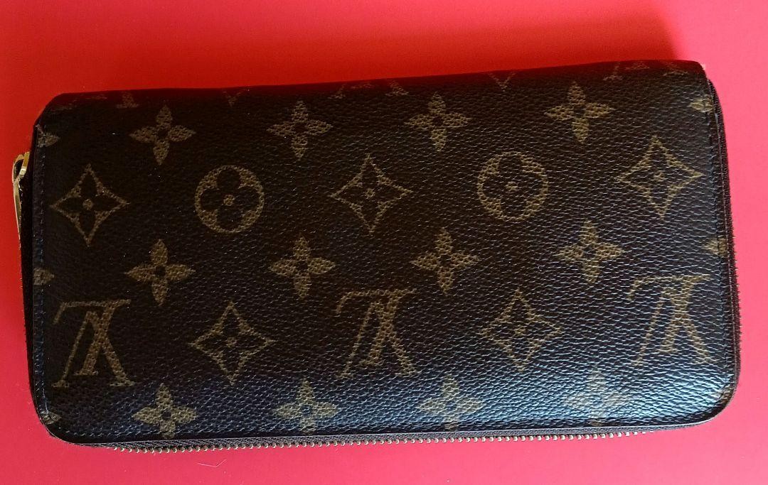 LOUIS VUITTON Monogram Long wallet Brown Canvas Zipper M41895