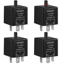 4PCS Adjustable 3 Pin Flasher Relay 12V 150W for LED  Halogen Turn Signal Fix