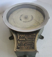 VTG Precision Recording Gauge McDonough Automatic Regulator Co Detroit MI Steam