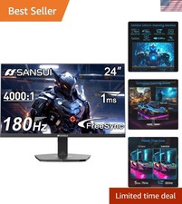 24 Inch Gaming Monitor 180Hz, DP 1.4  HDMI 2.0 Ports High Refresh Rate Compu...
