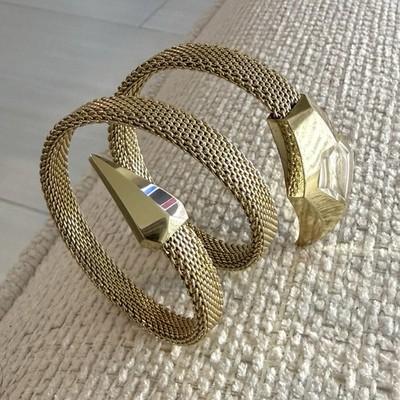 Vintage MEDANA  Snake  Gold Mesh, Wrap-Around Bracelet, Hand Wind RUNNING FINE