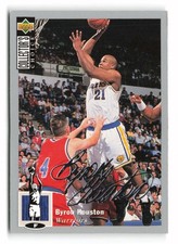 1994-95 Collector's Choice #61 Byron Houston Silver Signature Warriors