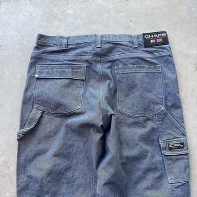 Vintage Ralph Lauren Denim Jeans Men 38x34 Blue Super Baggy Wide