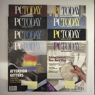 Lot of 8 PC Today Magazine JAN 1991 - NOV 1991 Back Issue COMPUTER Magazines