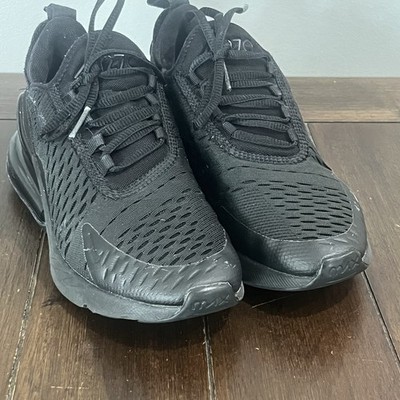 Nike Air Max 270 Shoes Boys Size 4Y Black Triple Black BQ5776-001 Sneakers