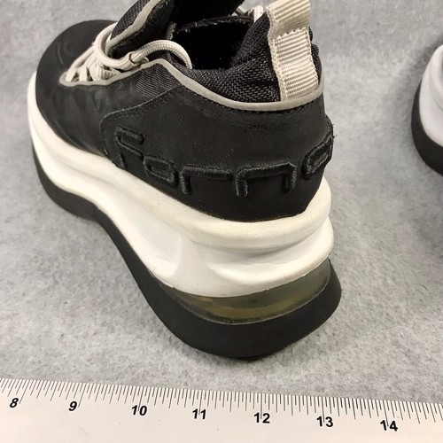 Fornarina Up Keilabsatz-Sneaker schwarz weiß Damengröße 8M US Spitze gebraucht 3"-Absatz - Bild 9 von 15