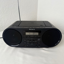 Sony ZS-RS60BT CD Bluetooth USB AM/FM Boombox Audio In Headphone Black TESTED