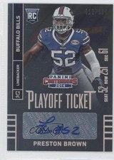 2014 Panini Contenders Playoff Ticket /199 Preston Brown (Seat Row Sec) Auto 0f8