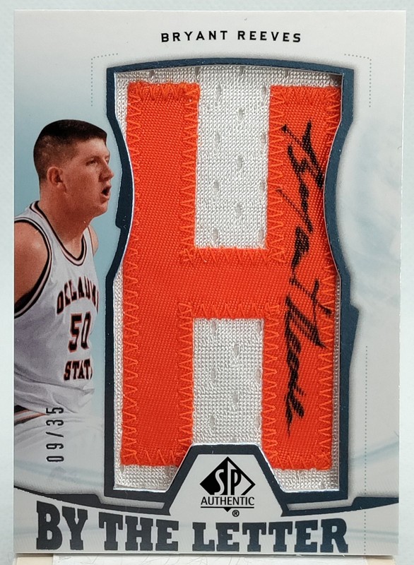 /35 Bryant Reeves PATCH AUTO 2013-14 SP Authentic By Letter Oklahoma Autograph