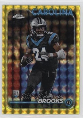 2024 Topps Chrome Yellow Geometric Refractor 60/75 Jonathon Brooks Rookie RC 4l3