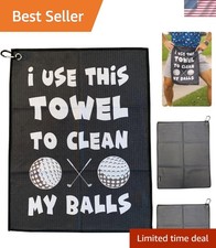 Microfiber Golf Towel with Clip - Funny Cleaning Cloth for Balls