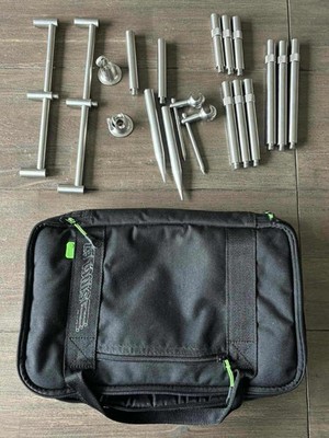 Korda Singlez Edelstahl FULLSET + Tasche Rod-Pod Buzzer Bars Buzzers Rod Pod TOP
