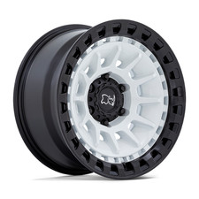 BLACK RHINO Barrage 18X9 6X139.7 Offset 0 Matte White on Matte Black (Qty of 4)