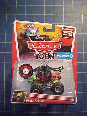 DISNEY PIXAR CARS TOON RASTA CARIAN DELUXE! MONSTER TRUCK MATER