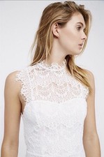 Intimately Free People Daydream White Lace Dress Romantic Bridal Regency