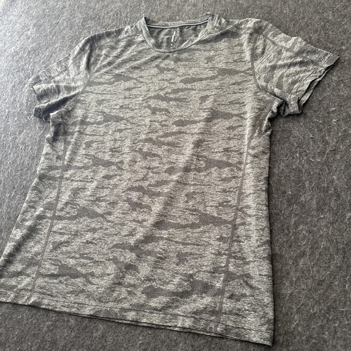 Ten Thousand Shirt Men Medium Gray Performance Camo Mesh Field Test 008 Gym Tee - Picture 5 of 12