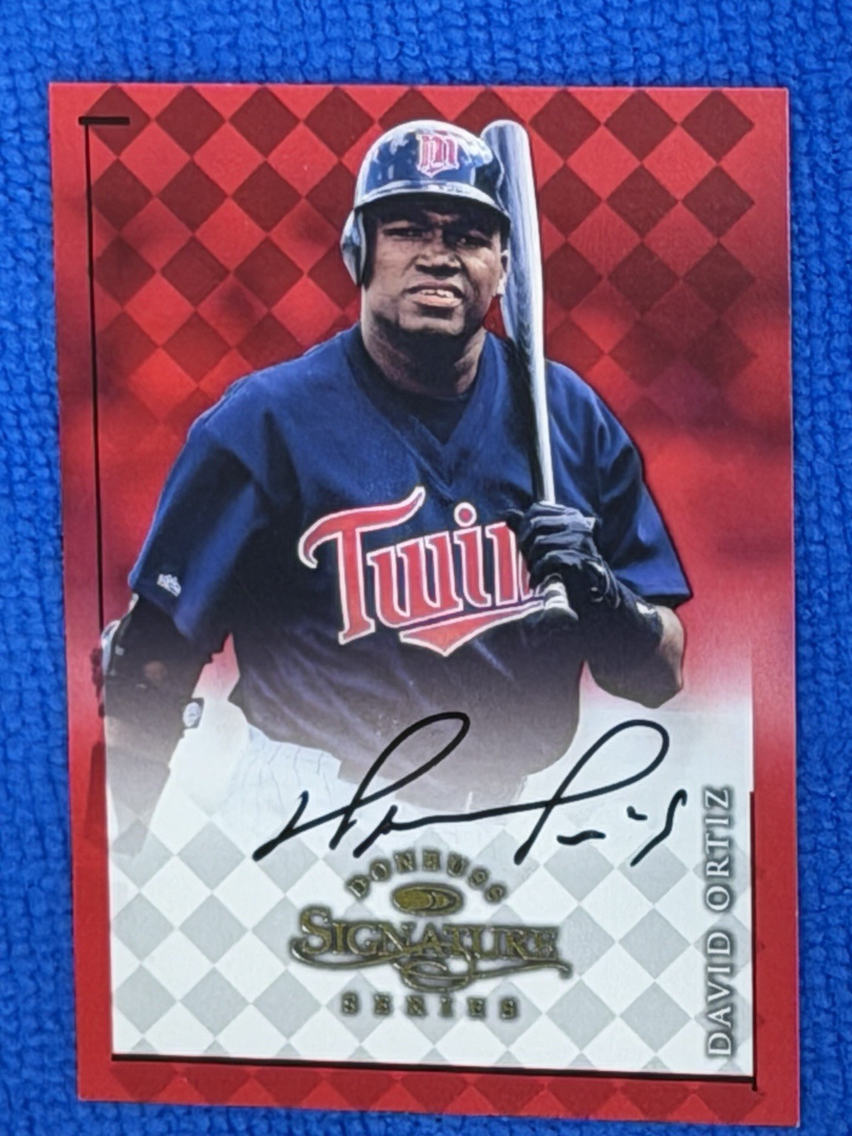David Ortiz 1998 Donruss Signature Series Rookie RC Auto Red Sox HOF Insert!