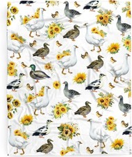 A duck gift for duck enthusiasts. Cute ducks throw blankets