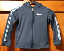 Nike Sportswear Therma-Fit Hoodie Logo Full Zip Navy Blue Youth XS Size 4 3-4YRS
