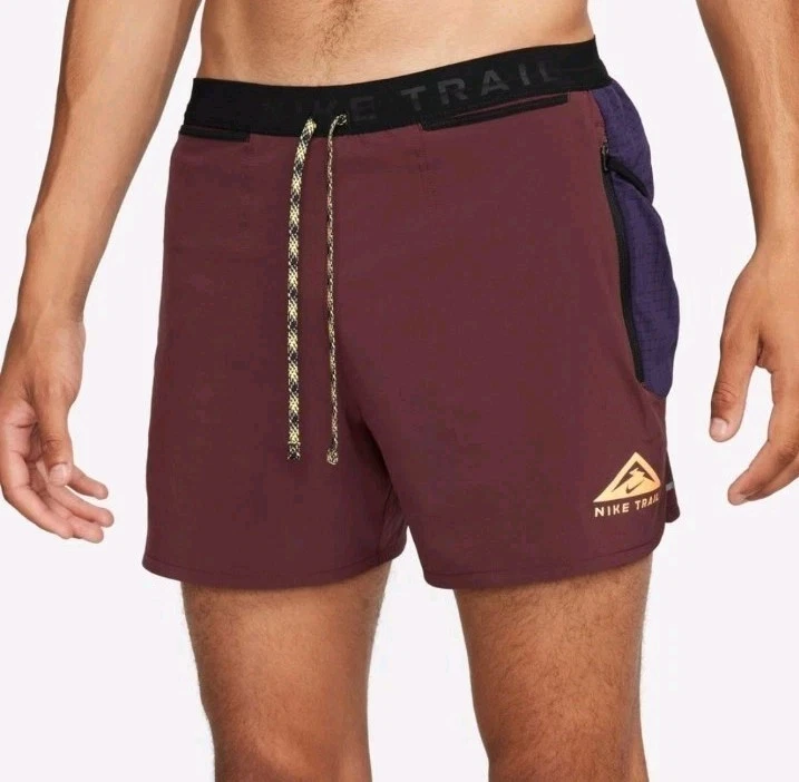 Nike Running Shorts Dri-FIT Second Sunrise 5'' Brief Night Maroon/Purple/Melon M