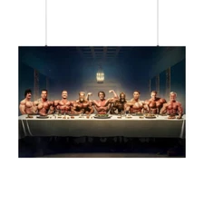 The Last Protein Supper Body Building Poster Unframe Arnold Bodybuilding Print