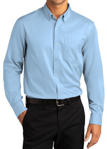 MEN'S EASY CARE, LONG SLEEVE SHIRT, RESISTS WRINKLES & STAINS, POCKET, XS-4XL - Picture 19 of 21