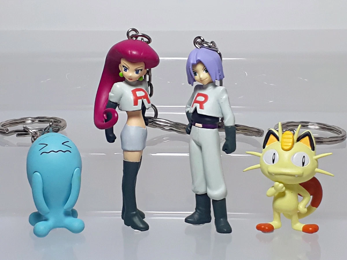 Team Rocket Jessie James Meowth Pokemon Figure Keychain Banpresto