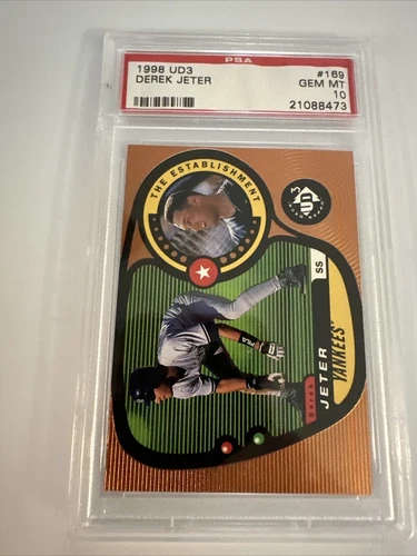 1998 UD3 #169 Derek Jeter HOF PSA 10 Gem Mint New York Yankees Upper Deck